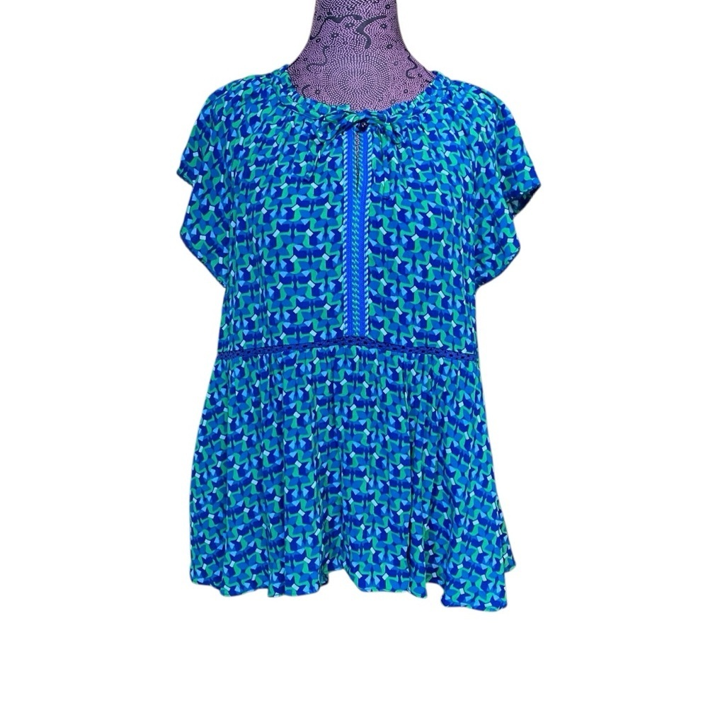 Anthropologie Postmark Geometric Top